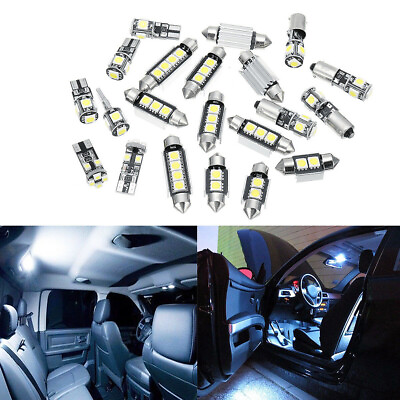 #ad 21x Car Interior LED Light Bulbs For Dome Map License Plate Lamp Accessories Kit $20.22