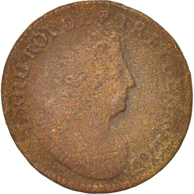 #ad #46650 Coin France Louis XIV Liard de France au buste gé troisième type $128.70