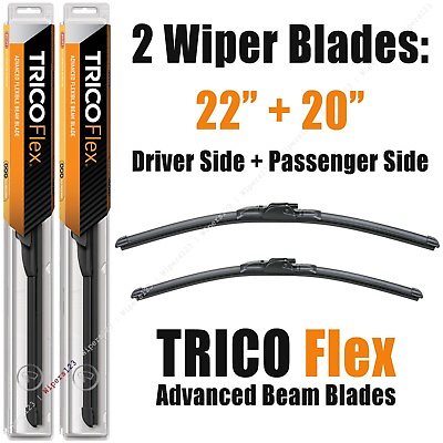 DriverPassenger 2 Wiper Set: Trico Flex 22quot;20quot; Beam Blades 18 220 18 200 $27.86