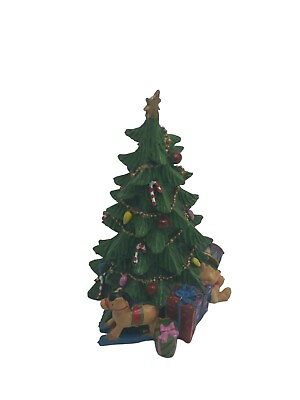 #ad Resin 6.5 Decorated Christmas Tree With Presents Underneath by Collections Etc. $24.99