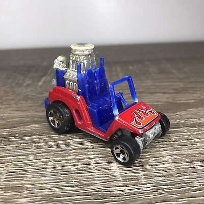 1998 mattel hot wheels tee’d off red blue diecast toy car golf roadster racer $6.74