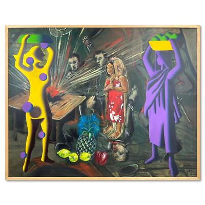#ad Kostabi and Yokoo quot;Rethink the Paintingquot; Hand Signed Framed Original Art $120000.00
