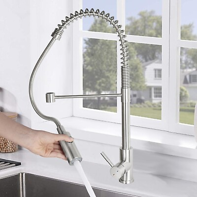 #ad JASSFERRY Sink Stainless Steel Faucet Kitchen Pull out Tap Pull Down Sprayer $59.99