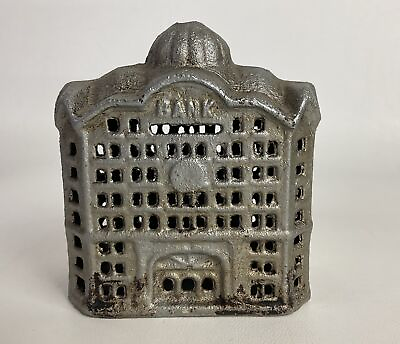 #ad old cast iron silver bank building $29.95