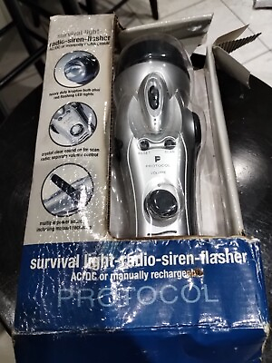#ad Protocol Survival Light Radio Siren Flasher AC DC or Manually Rechargeable $25.00