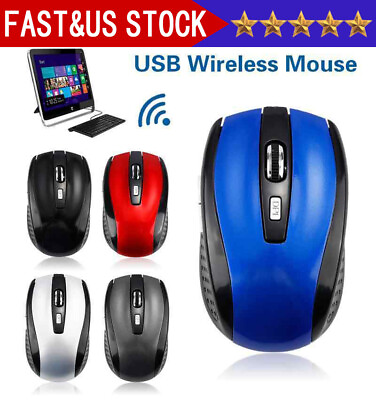 #ad 2.4GHz Wireless Optical Mouse Mice amp; USB Receiver For PC Laptop Computer DPI USA $11.88