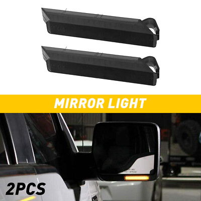 #ad Smoked For Sequential Ford LED F 150 Side Under Mirror Turn Signal Lights $19.09