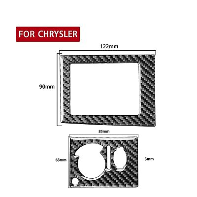 #ad For Chrysler 300C Carbon Fiber Car Interior Headlight Control Cover Trim Type B $10.88