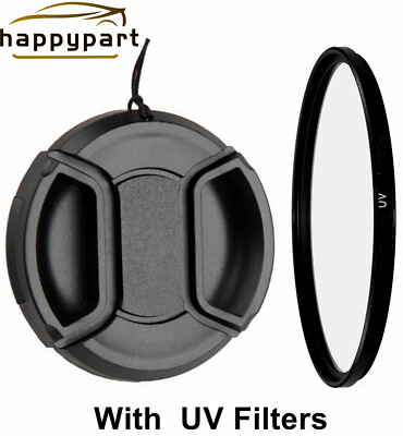 #ad 46mm Front Lens Cap Cover With 46mm HD UV Filter for All Camera Lens Protection $5.60