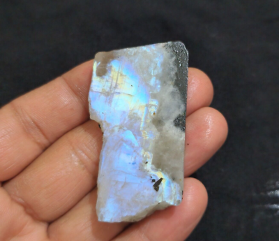 #ad 100% Natural Excellent Rainbow Moonstone Raw 168 Crt Moonstone Rough Jewelry $25.20