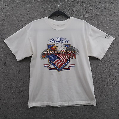 #ad Vintage America Shirt Adult Large Proud To Be An American Single Stitch $8.39