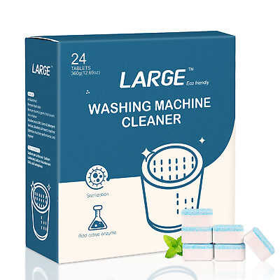 #ad Washing Machine Cleaner Tablets 24 Tablets Fresh Washer Cleaner Tablets $7.99