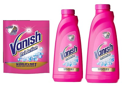 #ad Vanish Oxi Action Stain Remover Powder Liquid 25 Gram 180 ML 400 ML $21.68