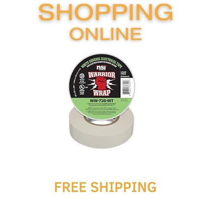 #ad Warriorwrap General 3 4 In. X 60 Ft. 7 Mil Vinyl Electrical Tape White $3.99