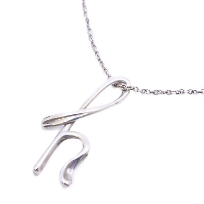 #ad TIFFANY Co. Tiffany Elsa Peretti Initial Alphabet H Necklace Silver 925 $131.35