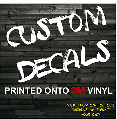 #ad Custom decal 3M sticker label personalized text customized business logo graphic $0.99