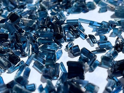 #ad Blue Indicolite Tourmaline Kunar Afg vibrant Blue Natural Raw rough 50 cts Gems $47.50