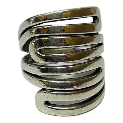 #ad Silpada Sterling 925 Silver Modern Maze Ring R1532 Sz 6.25 $55.20