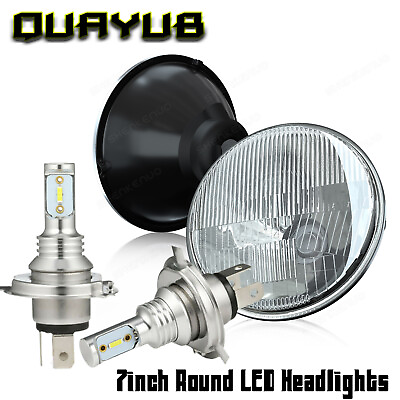 #ad 7quot; inch Round LED Headlights Hi Lo Beam Sealed SET 2 For Chevy Truck Camaro C10 $105.87