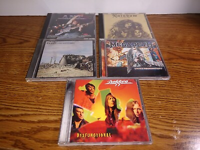 #ad MEGADETH UNITED ABOMINATIONS CD amp; 4 Other CDs Rush Dokken Rainbow AMP $18.89