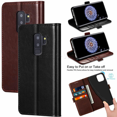 #ad For Samsung Galaxy S9 S9 Wallet Flip Phone Case Stand Luxury Magnetic Cover $11.99