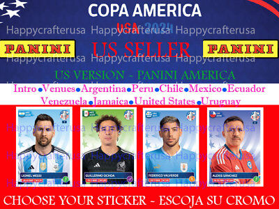 #ad #ad USA VERSION Panini Copa America 2024 Stickers #INTR1 #URU22 ** YOU PICK** $0.99