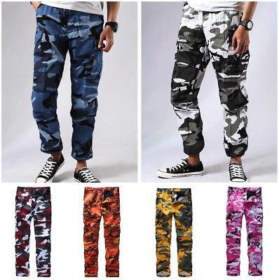 #ad Men#x27;s Fashion Camo Cargo Sport Trousers Military Combat Army Tactical BDU Pants $31.00