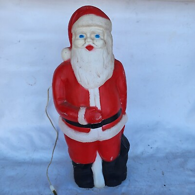 #ad Vintage 22quot; Santa Claus Christmas Blow Mold Union Products USA includes Cord $90.54