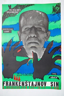#ad SON OF FRANKENSTEIN BORIS KARLOFF BELA LUGOSI 1960’S RARE EXYU MOVIE POSTER $251.24