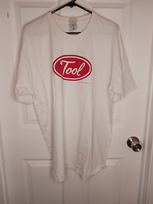 #ad Vintage Tool Of North America Shirt Rare White sz Xl $45.00