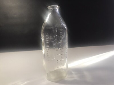 #ad Vintage Tuffy Baby Glass Infant Nursing Bottle 8 Ounces 6 Sided Rare $8.00