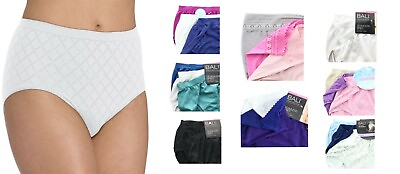 #ad Bali Seamless Microfiber Brief Panty Womens Comfort Revolution 3 Pack 803J $14.99