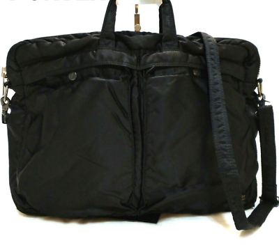 #ad Porter Yoshida Bag Tanker 2Way Briefcase Bag Black Made In Japan Used T2B09 $129.99