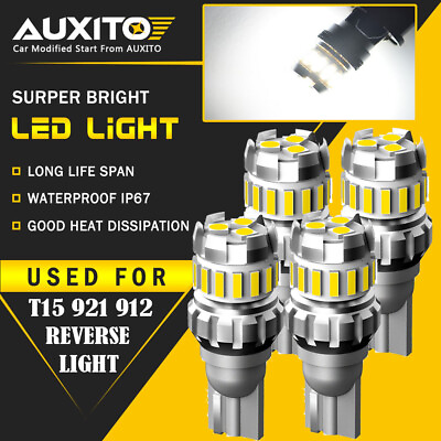 #ad 4X AUXITO 921 912 T15 LED Reverse Backup Light Bulb 2400LM 6500K Super Bright 2F $12.99