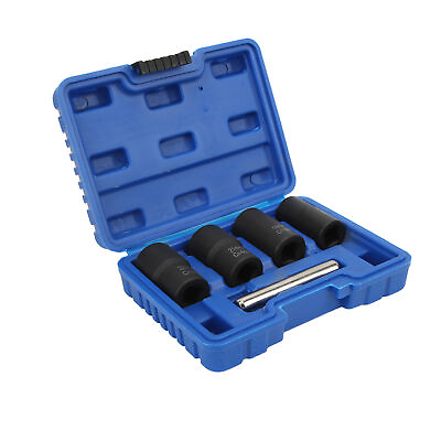 #ad 5pcs Nut Bolt Remover Set 1 2in Drive Impact Extractor Tool 17mm 19mm 21mm 2 DON $37.20