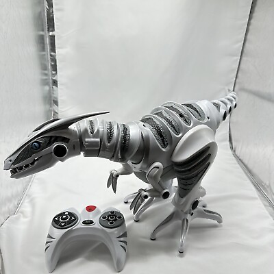 #ad WowWee 32quot; RoboRaptor R C Remote Dinosaur Robot Walking Roaring Growling $29.99