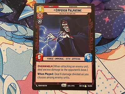 #ad Emperor Palpatine Master of the Dark Side SOR 135 NM Star Wars Unlimited $3.90