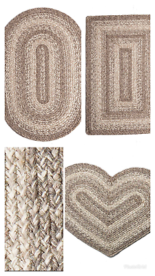 #ad Ashwood Braided Area Rug By IHF Rugs. Oval amp; Rectangle. Many Sizes. Brown Gray $54.37