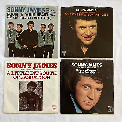 #ad SONNY JAMES 45rpm Records with Picture Sleeves NM Vinyl Vintage Country $12.00