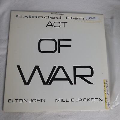 #ad Elton John And Millie Jackson Act Of War PROMO SINGLE Vinyl Record Album $7.82
