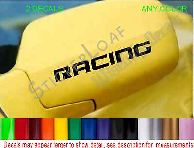 #ad RACING Side Mirror DECALS stickers Chevy Ford Dodge Toyota Honda Racing Car $7.47