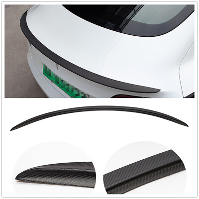 #ad Rear Wing Spoiler Wing Lip Cover Trim For 2017 2023 Tesla Model 3 Black 1 Set US $197.42