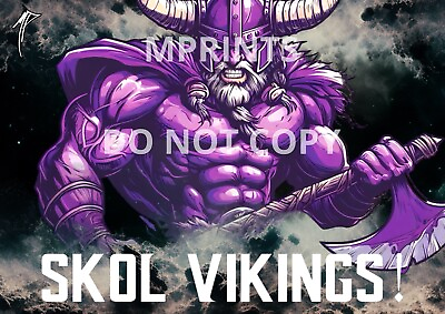 #ad SKOL Vikings Custom Trading Card Minnesota By MPRINTS $6.00