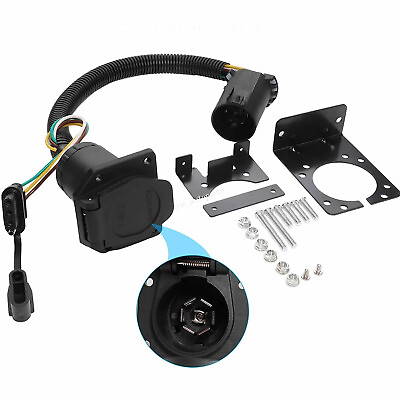 #ad 7 WAY TRAILER TOW WIRING CONNECTOR W BRACKET KIT FOR 2009 2012 TOYOTA TACOMA $26.99