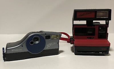 #ad Vintage Polaroid Cool Cam 600 Red amp; Polaroid Joycam Blue Untested C $54.99