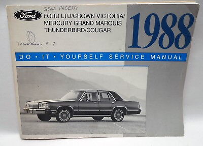 #ad 1988 Ford LTD Crown Victoria Mercury Grand Marquis Thunderbird Cougar OEM Manual $24.95