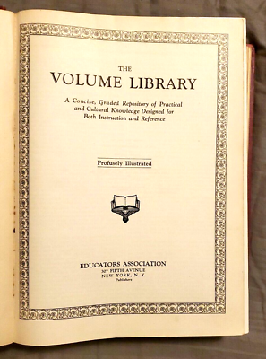 #ad THE VOLUME LIBRARY Educators Assoc Edition Illustrated 1933 Hardcover $20.00