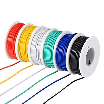 #ad 22 AWG Wire Electrical Wires 22 Gauge Tinned Copper Wire PVC OD: 1.7 mm 6 ... $27.61