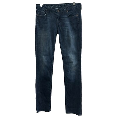 #ad Genetic Skinny Jeans Recessive Gene Womens Sz 29 Dark Distressed w Stretch $29.77