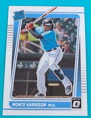 #ad 2021 Donruss Optic RR #99 Monte Harrison Miami Marlins Baseball Card U4 $2.99
